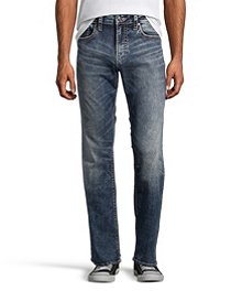Silver® Jeans Co. Men's Zac Relaxed Straight Fit Performance Stretch Jeans - Light Wash