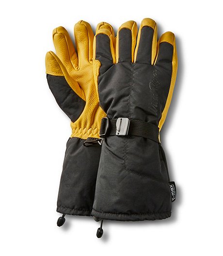 Men's Deerskin T-Max Insulation Hyper-Dri Waterproof Winter Gloves - Black Gold