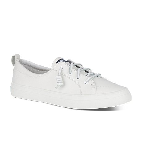 Women's Crest Vibe Leather Sneakers - White