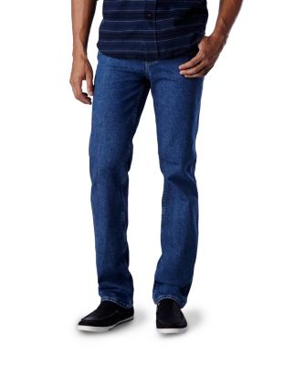 MENS DENIM JEANS WAIST 34 32 36 STRAIGHT LEG REGULAR FIT PLAIN PANTS