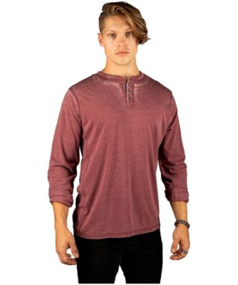 mens red long sleeve henley