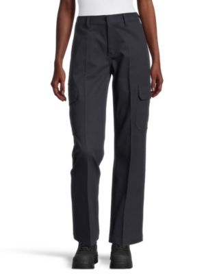 women's black cotton work pants