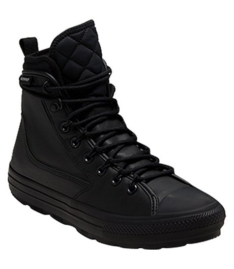 Bottes de style chaussures de sport en cuir étanche à l'eau, All Terrain, noir