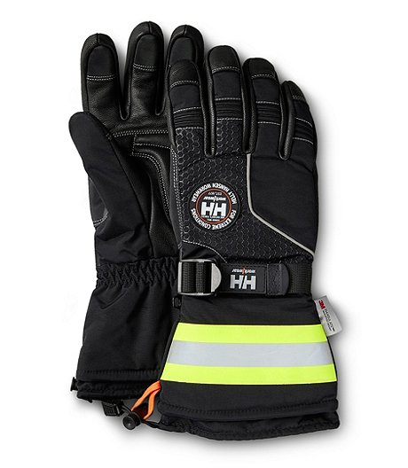 Men's Waterproof Hi-Vis Work Gauntlet Gloves
