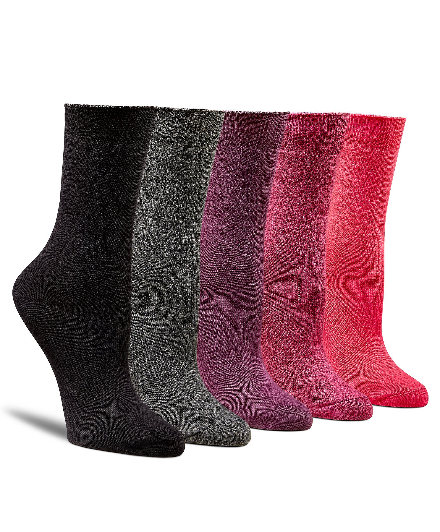 Women's Casual Flat Knit Cotton Modal Crew 5 - Pack | Mark's