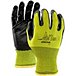 Men's Hi-Vis Nitrile Coated Polyester Gloves with Textured Grip 6 Pack - ONLINE ONLY