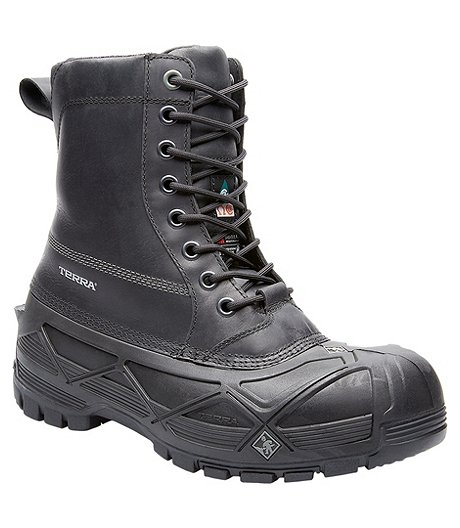 Men's Composite Toe Composite Plate Crossbeam Cold Climate Work Boots Black - ONLINE ONLY