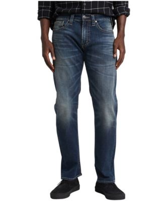 relaxed fit tapered leg jeans