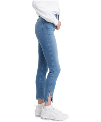 button ankle jeans