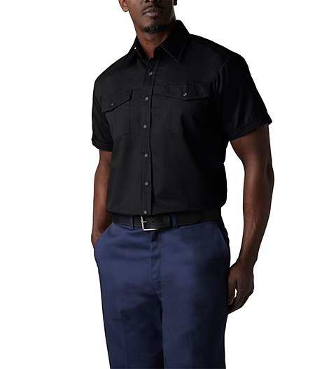 Men's Polyester Cotton Blend Snap Work Shirt