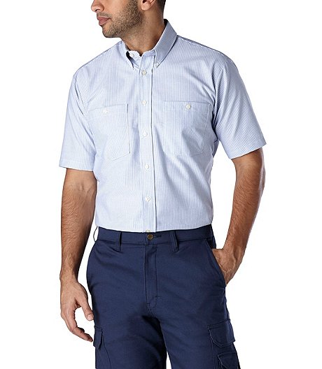 Men's Striped Wrinkle Resistant Oxford Cloth Shirt