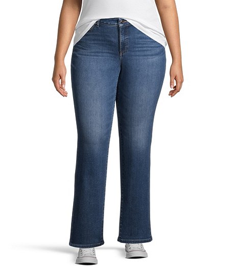 Women's Curvy Straight Jeans - Medium Indigo