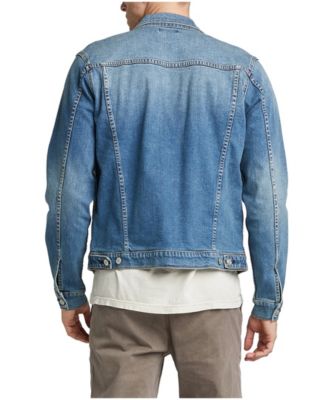 mens light wash denim jacket