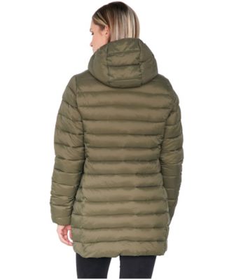 mid length lightweight puffer coat