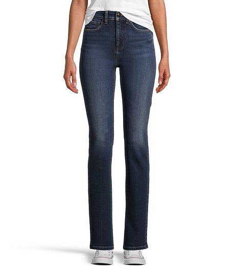 Women's Slim High Rise Straight Jeans - Dark Indigo