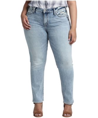 plus size silver jeans