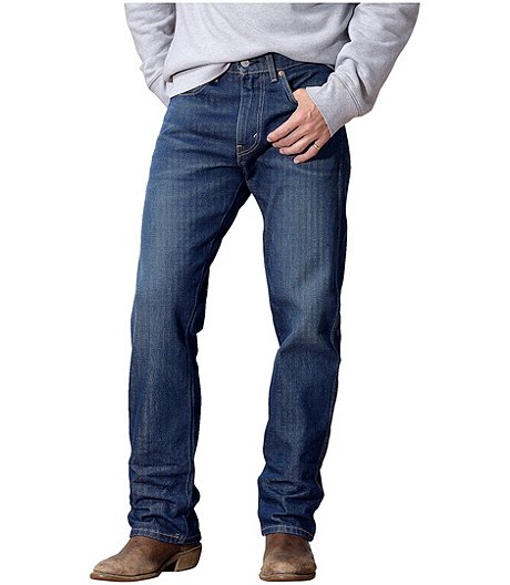 Men's Western Fit High Rise Stretch Denim Jeans - Medium Wash