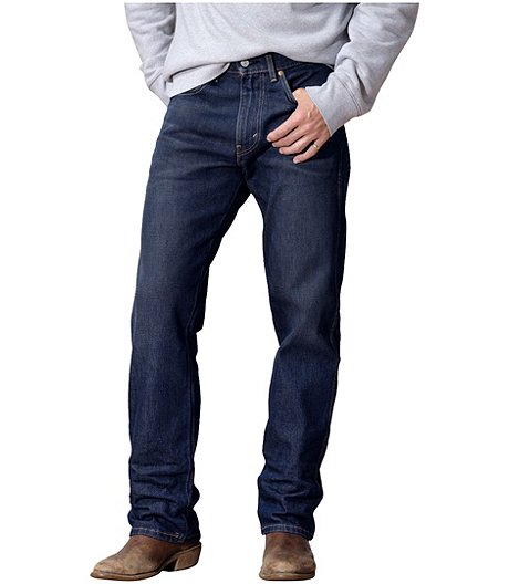Men's Western Fit High Rise Stretch Denim Jeans - Dark Wash