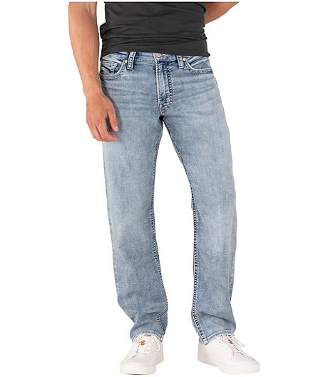 Men's Eddie Relaxed Fit Tapered Light Wash Jeans