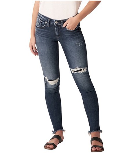 Women's Suki Curvy Mid Rise Skinny Jeans - Dark Indigo