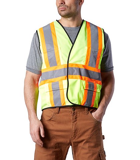 Men's CSA Approved Hi-Viz, 5-Point Tear Away Traffic Vest