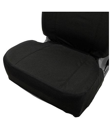 Universal Water Repellent Cordura Fabric Low Back Car Seat Cover - Black