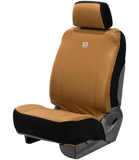 Universal Water Repellent Cordura Fabric Low Back Car Seat Cover - Brown