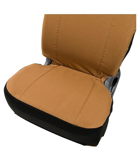 Universal Water Repellent Cordura Fabric Low Back Car Seat Cover - Brown