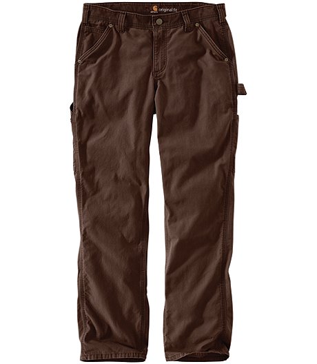 Women's Rugged Flex Mid Rise Relaxed Fit Elastic Waistband Canvas Work Pants