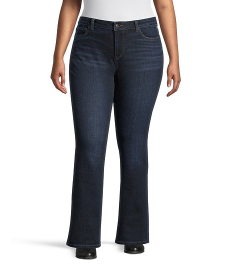 Women's Curvy Mid Rise Bootcut Jeans - Dark Indigo | Mark's