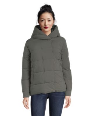 grey womens puffer jacket