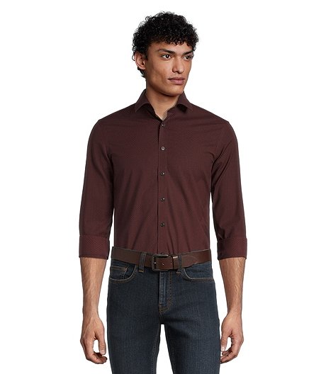 Men's Never Iron Modern Fit Spread Collar Shirt
