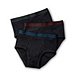 Men's 3 Pack Elastic Basic Briefs Underwear - Black