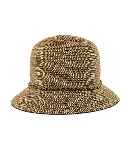 Women's Braided Bucket Hat With Rope Trim