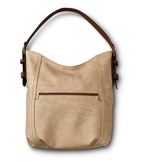 Women's Contrast Strap Slouch Bag