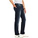 Men's Driven Mid Rise Relaxed Fit Straight  Stretch Jeans - Dark Wash