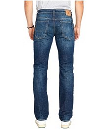 Buffalo Men's Driven Mid Rise Relaxed Fit Straight Stretch Jeans - Medium Wash
