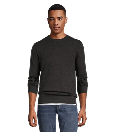 Men's Soft Cotton Crew Neck Long Sleeve Sweater