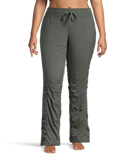 Women's Lined Woven Active Pants with Drawstring