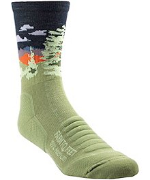 FARM TO FEET Mi-chaussettes 3/4 à rembourrage ciblé léger pour hommes, Cascade Locks Trail