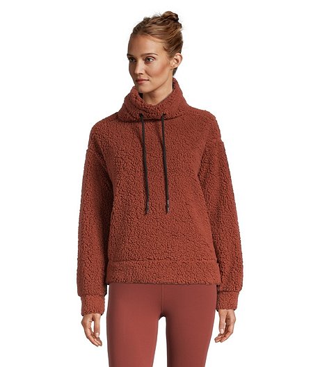 Women's Plush Sherpa Pullover Sweatshirt