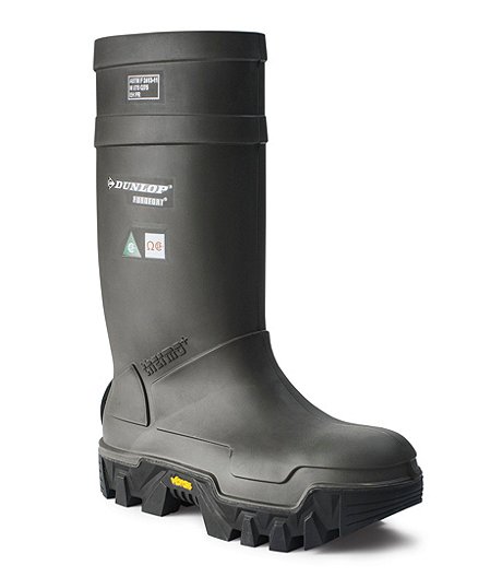 Men's Steel Toe Steel plate Purofort Explorer Safety Boots with Vibram Sole - Charcoal Black