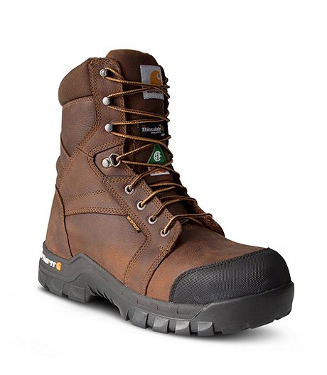 Men's 8 Inch Composite Toe Composite Plate Rugged Flex Insulated Work Boots - ONLINE ONLY
