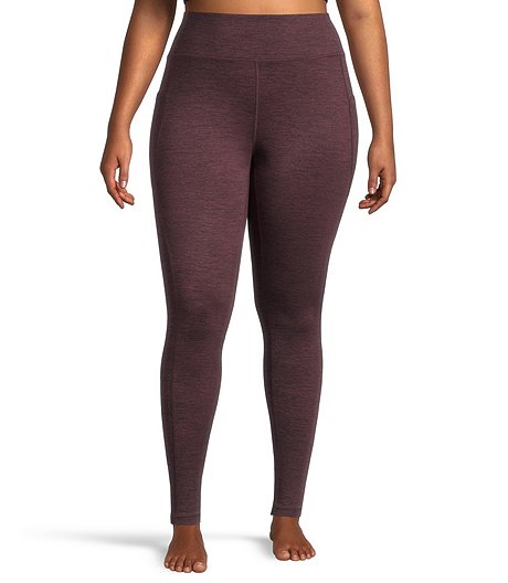 Women's Live-In Warmth Brushed High Rise Full Length Leggings with Side Pocket