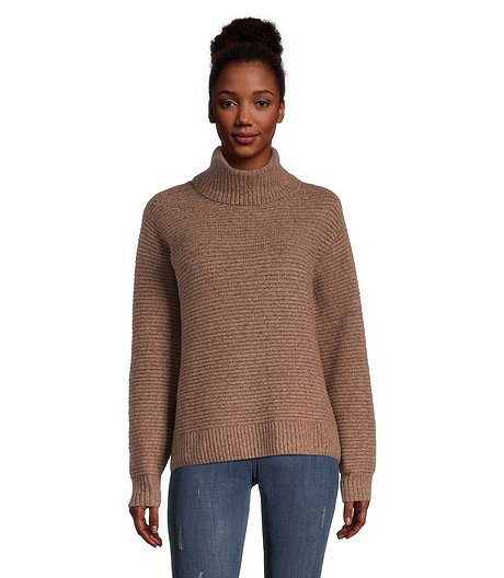 Women's Cozy Dolman Oversized Turtleneck Pullover Sweater