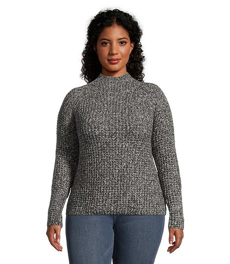 Women's Cozy Marled Mock Neck Sweater  