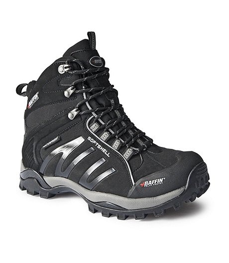 Men's Zone Soft-Shell Waterproof Wide Winter Boots - Black