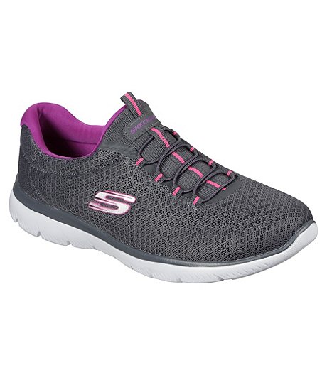 Women's Jumpstart Summits Slip On Shoes - Charcoal/Pink | Mark's