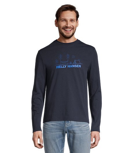 Men's Squamish Long Sleeve Crewneck Graphic T Shirt 