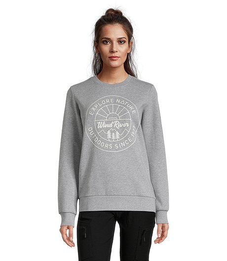 Women's Brushed Fleece Graphic Crewneck Sweatshirt